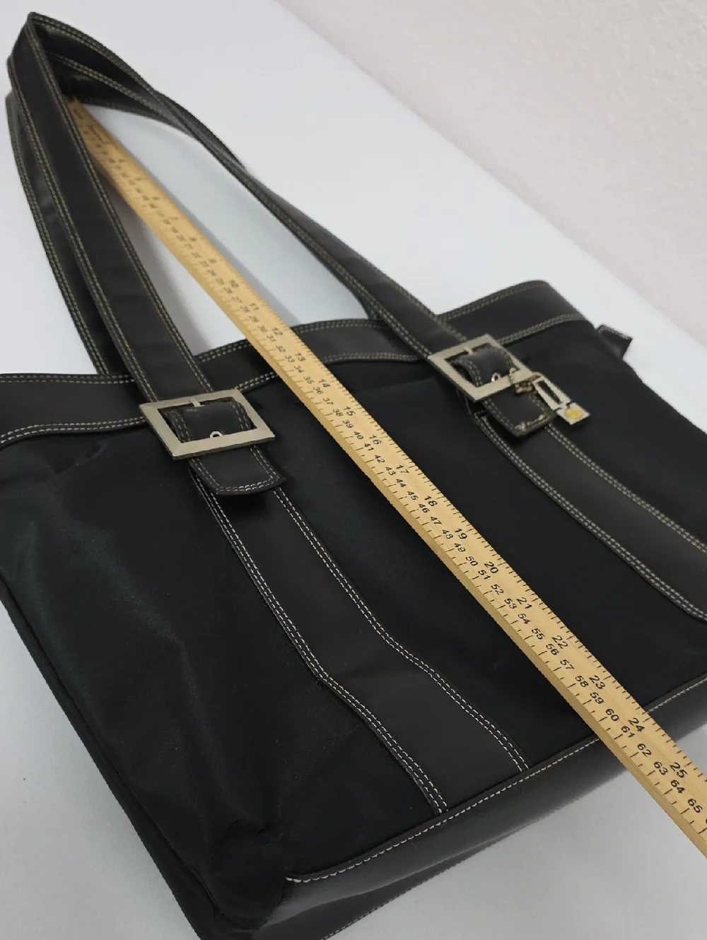 SwissGear Black Laptop Utility Tote Purse Large Minimalist Academia Business